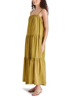 Style 1-2574256633-149 STEVE MADDEN Green Size 12 Plus Size Square Neck Straight Dress on Queenly
