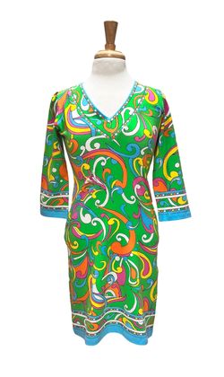 Style 1-664603440-74 Tabi Green Size 4 Print Sleeves Cocktail Dress on Queenly