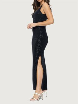 Style 1-2716937567-70 LAST TANGO Black Size 0 Free Shipping Shiny Sequined Polyester Straight Dress on Queenly