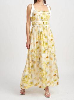 Style 1-609876995-149 En Saison Yellow Size 12 Free Shipping Plus Size Straight Dress on Queenly