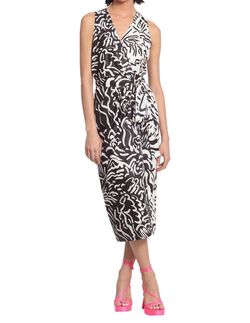 Style 1-2859023631-1498 Donna Morgan Black Size 4 Free Shipping Print Cocktail Dress on Queenly