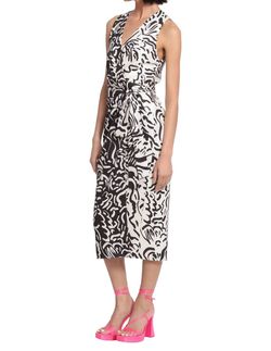 Style 1-2859023631-1901 Donna Morgan Black Size 6 Ivory Polyester Cocktail Dress on Queenly