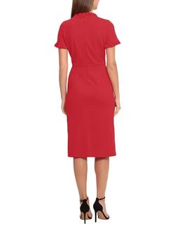 Style 1-237599209-238 Maggy London Red Size 12 Spandex Free Shipping Plus Size Cocktail Dress on Queenly