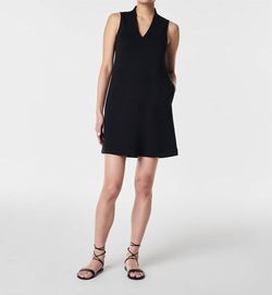 Style 1-1562304490-149 Spanx Black Size 12 Jersey V Neck Plus Size Cocktail Dress on Queenly