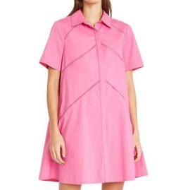 Style 1-920502442-425 Donna Morgan Pink Size 8 High Neck Spandex Sorority Cocktail Dress on Queenly