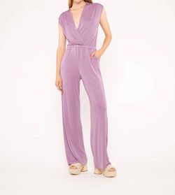 Style 1-935539294-149 RIPLEY RADER Purple Size 12 Jewelled Plus Size Jumpsuit Dress on Queenly