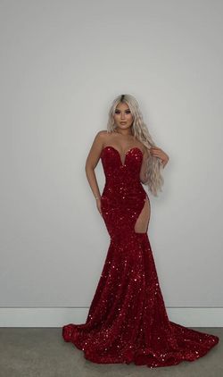 Red Size 16 Mermaid Dress on Queenly