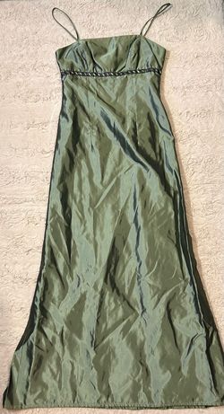 Alfred Angelo Green Size 8 Military Floor Length Olive A-line Dress on Queenly