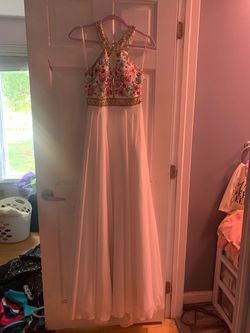 Rachel Allan White Size 4 Short Height Engagement Medium Height Straight Dress on Queenly