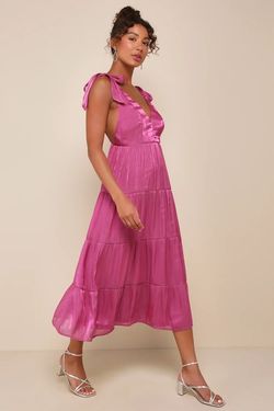 Lulus Pink Size 16 Polyester Jersey A-line Dress on Queenly