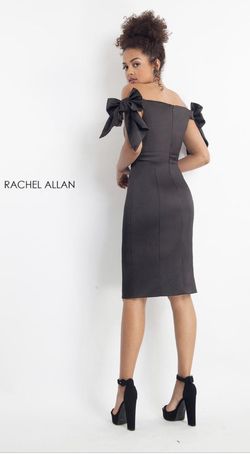 Style  L1178 Rachel Allan Black Size 4  L1178 Prom Midi Cocktail Dress on Queenly