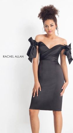 Style  L1178 Rachel Allan Black Size 4  L1178 Prom Midi Cocktail Dress on Queenly