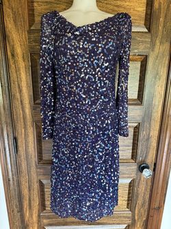 Patra Purple Size 8 Jersey Swoop Cocktail Dress on Queenly