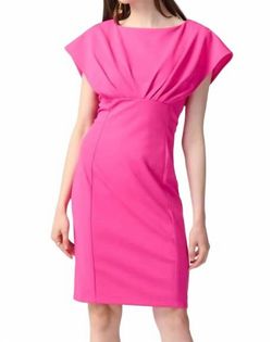 Style 1-3582530378-1901 Joseph Ribkoff Pink Size 6 Tall Height Polyester Sleeves Cocktail Dress on Queenly