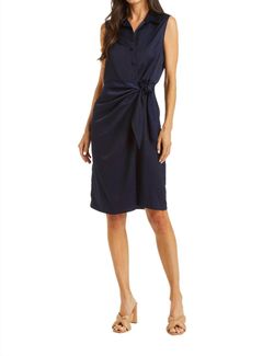 Style 1-3166020918-70 DREW Blue Size 0 1-3166020918-70 High Neck Navy Cocktail Dress on Queenly