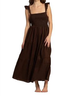 Style 1-1333057082-149 FAITHFULL THE BRAND Brown Size 12 Free Shipping Tall Height Cocktail Dress on Queenly