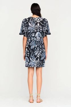 Style 1-1810031214-70 Marie Oliver Blue Size 0 Print Sorority Cocktail Dress on Queenly