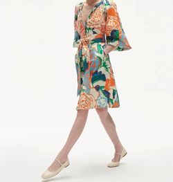 Style 1-558007862-70 FIGUE Orange Size 0 Pockets Floral Straight 1-558007862-70 Cocktail Dress on Queenly