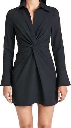 Style 1-598949638-1498 cinq a sept Black Size 4 Free Shipping High Neck Cocktail Dress on Queenly