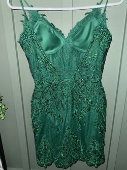 Alyce Paris Green Size 0 Plunge 50 Off Pageant Cocktail Dress on Queenly