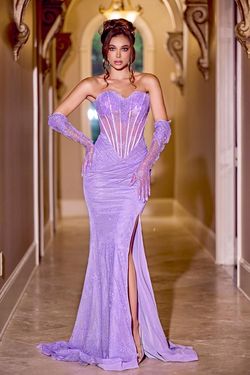 Style PS24139 Portia and Scarlett Purple Size 8 Prom Ps24139 Side slit Dress on Queenly