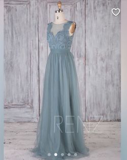 Blue Size 6 A-line Dress on Queenly