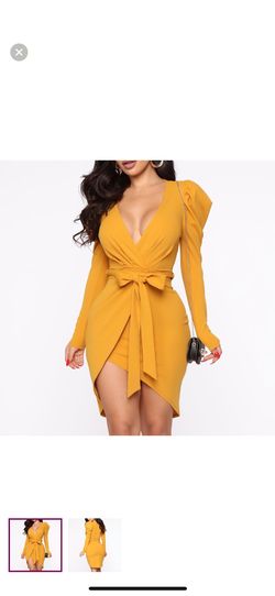 Fashion Nova Gold Size 12 Mini Nightclub Cocktail Dress on Queenly