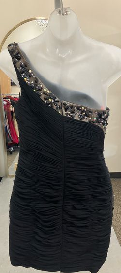 Tony Bowls Black Size 6 Homecoming Mini One Shoulder Cocktail Dress on Queenly