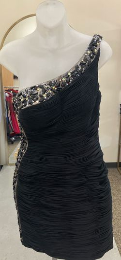 Tony Bowls Black Size 6 Homecoming Mini One Shoulder Cocktail Dress on Queenly