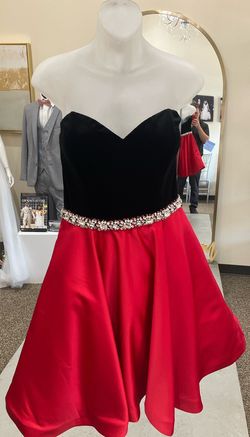 Style 4078 Ashley Lauren Multicolor Size 8 Strapless Flare Jersey Cocktail Dress on Queenly