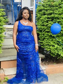 Blue Size 12 Ball gown on Queenly