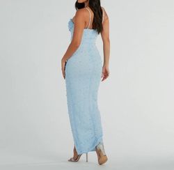 Blue Size 8 Side slit Dress on Queenly