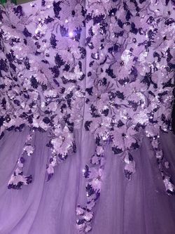 Ashley Lauren Purple Size 10 Medium Height Prom 50 Off Pageant Ball gown on Queenly