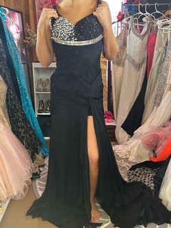 Mac Duggal Black Size 2 Floor Length Jersey A-line Dress on Queenly