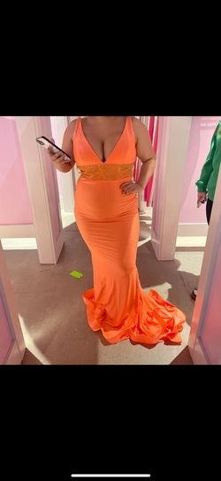 Orange Size 6 Mermaid Dress on Queenly