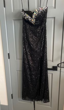 Dancing Queen Black Size 12 Jersey A-line Dress on Queenly