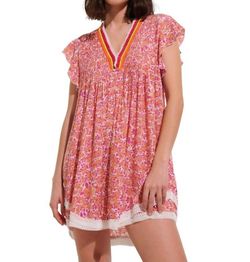 Style 1-1004183917-74 Poupette St Barth Pink Size 4 Sleeves Cocktail Dress on Queenly