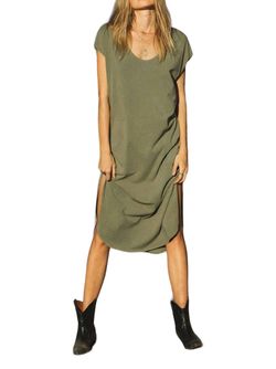 Style 1-1160452998-70 Z Supply Green Size 0 Side Slit Spandex Pockets Cocktail Dress on Queenly