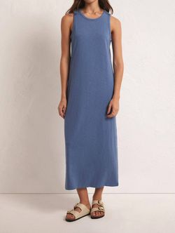 Style 1-1490521158-149 Z Supply Blue Size 12 Tall Height Free Shipping Mini High Neck Cocktail Dress on Queenly