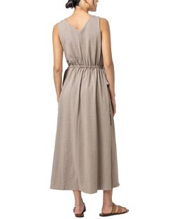 Style 1-1549049542-892 Lilla P Gray Size 8 V Neck A-line Straight Dress on Queenly