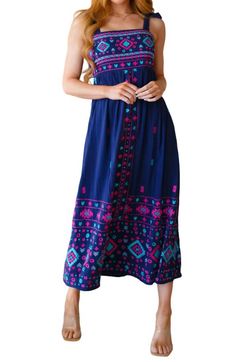 Style 1-1643757979-74 Savanna Jane Blue Size 4 1-1643757979-74 Straight Dress on Queenly