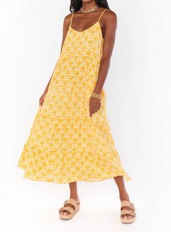 Style 1-1703930981-74 Show Me Your Mumu Yellow Size 4 Military Floor Length Pockets Floral Straight Dress on Queenly