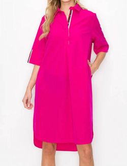 Style 1-1869362708-149 Joh Pink Size 12 High Neck Pockets Barbiecore Plus Size Cocktail Dress on Queenly