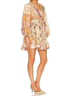 Style 1-1905077566-649 Zimmermann Nude Size 2 Sleeves Mini Cocktail Dress on Queenly