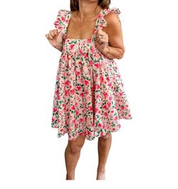 Style 1-2078955114-892 Meet Me in Santorini Red Size 8 Sorority Rush Mini Floral Sorority Cocktail Dress on Queenly