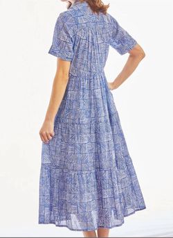 Style 1-2386545120-149 Dizzy-Lizzie Blue Size 12 Pockets Pattern Plus Size A-line Navy Cocktail Dress on Queenly