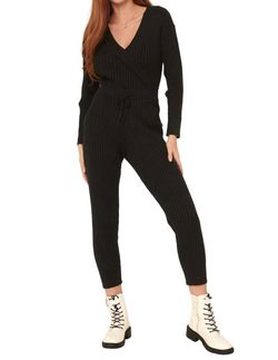 Style 1-2399279478-74 PROMESA Black Size 4 1-2399279478-74 Pockets Polyester Jumpsuit Dress on Queenly