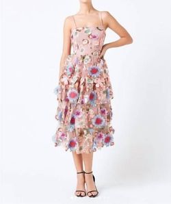 Style 1-2537310253-149 endless rose Pink Size 12 Polyester Spaghetti Strap Floral Cocktail Dress on Queenly