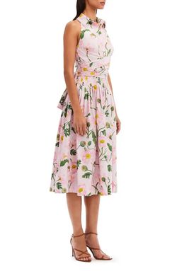 Style 1-2639023840-3710 Oscar de la Renta Pink Size 8 High Neck Pockets Cocktail Dress on Queenly