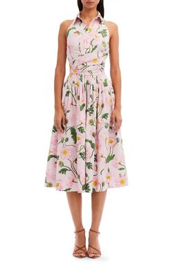 Style 1-2639023840-3710 Oscar de la Renta Pink Size 8 High Neck Pockets Cocktail Dress on Queenly